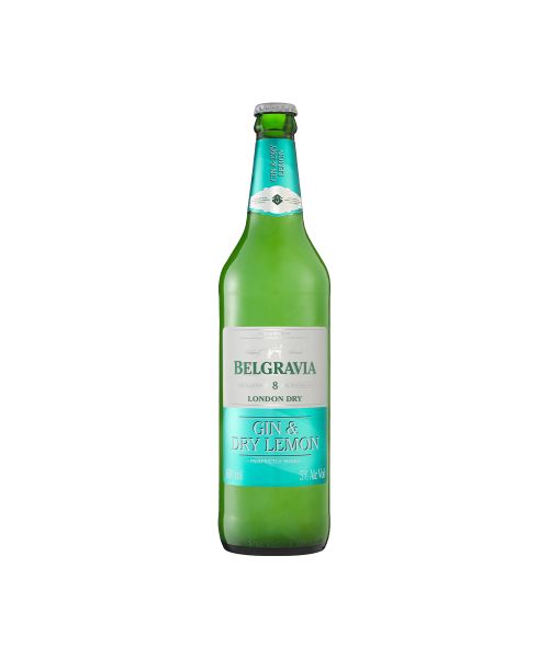 Belgravia Gin &amp; Dry Lemon - 12 x 660ml Bottles