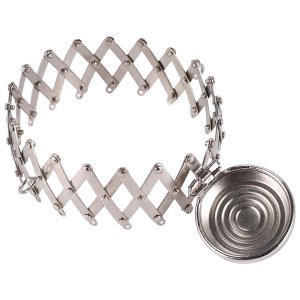 Round Finish Bags Hardware Purse Frame Parts Pen Bag Clutch (Silver)
