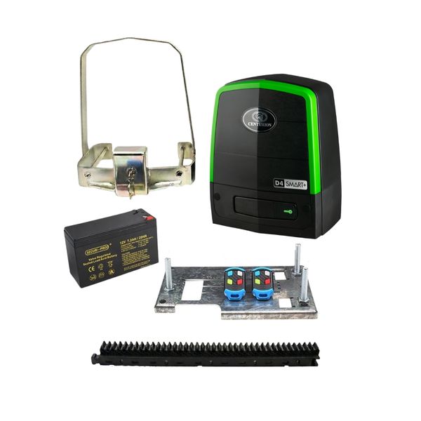 Centurion D4 SMART+ Gate Motor Kit with 4m Raz Rack and Bracket