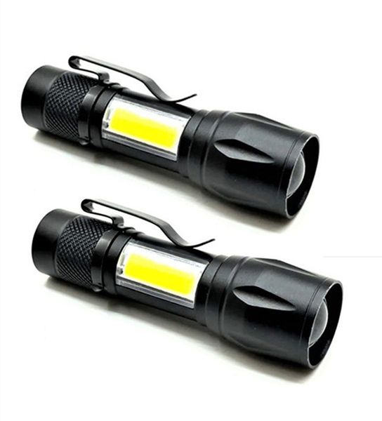 2 Pack Mini Torch with Zoom Function - USB Rechargeable