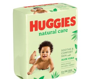 Huggies 4 Pack Natural Care Wipes