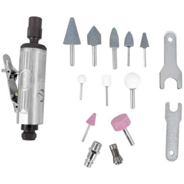 Air Craft Air Die Grinder 6mm 14Piece Kit Blow Mold Case