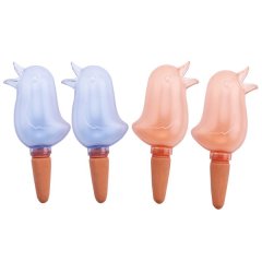 4 Pcs Bird Shape Clear Plant Waterer Clear Self Watering Devices Globes, Ho