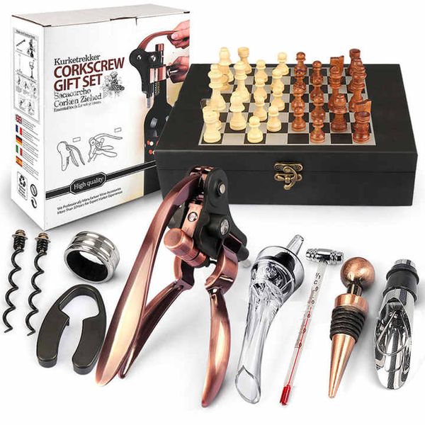 Modern Wine Accessory Sets Supply Wooden Box Gift Set