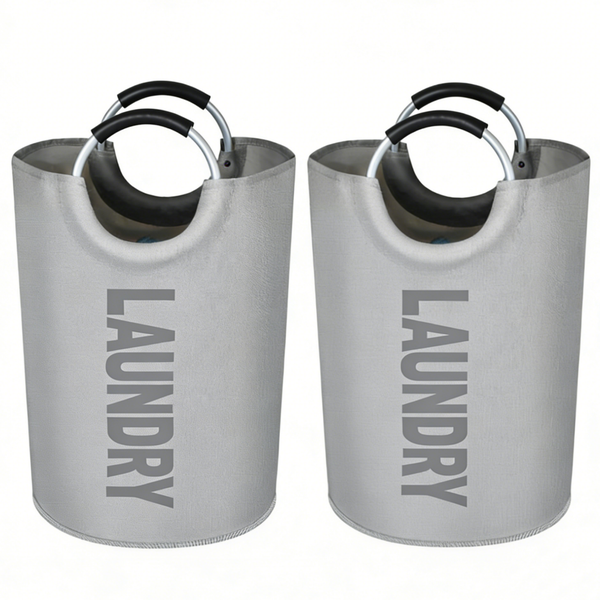 2Piece 82L Large Laundry Basket Bag Hamper with Handle Waterproof