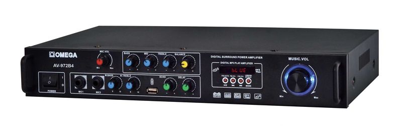 Omega Professional Power Amplifier - Powerful Sound, Deep Bass AV-972B4