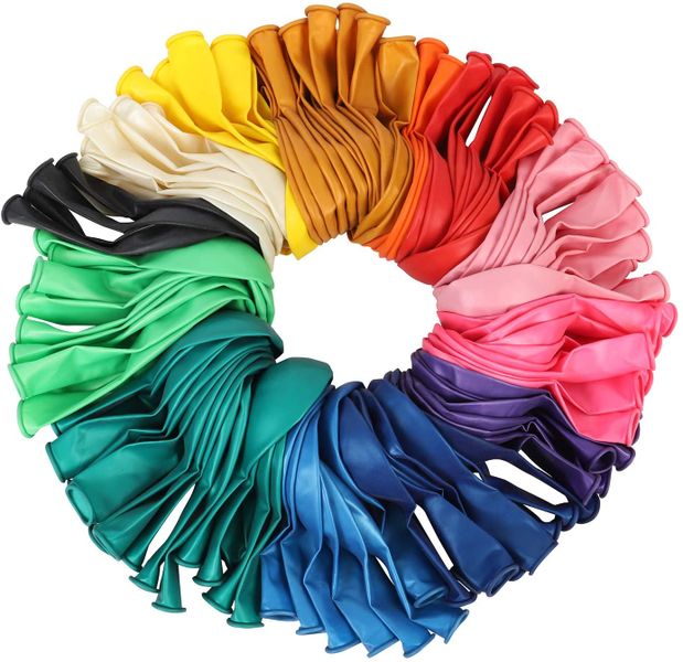 Assorted Coloured Balloons - Pack of 200