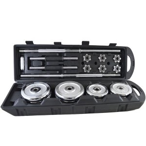 Adjustable fitness 50 kg cast iron barbell and dumbbell set