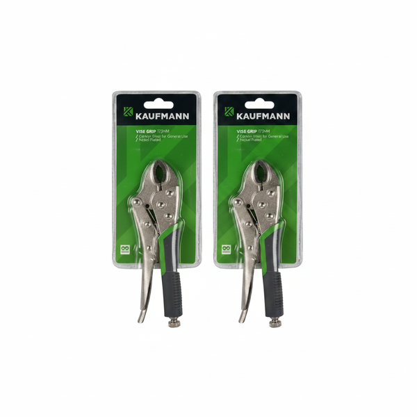 Kaufmann 175mm Vice Grip Tool - Durable Chrome Vanadium Steel - 2 Pack