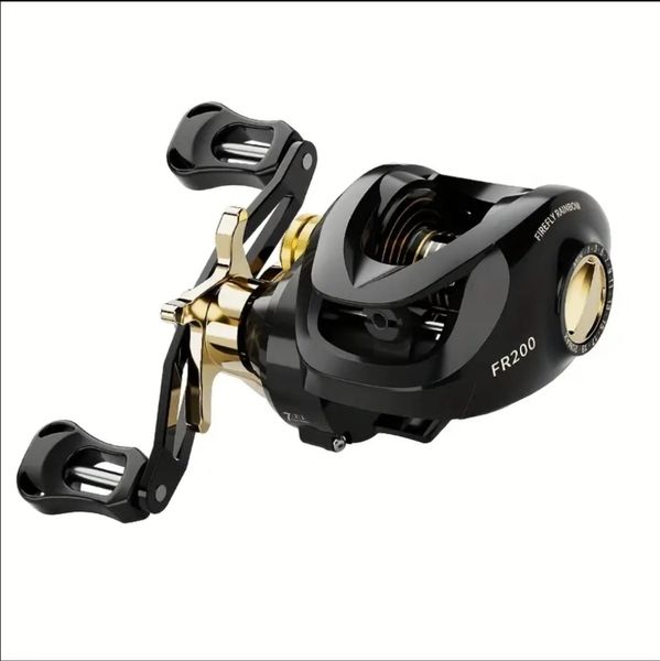 FR200 Black and Gold Baitcasting Fishing Reel 6+1 ball bearings
