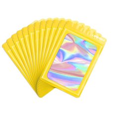 100 Pack Resealable Bags Clear Holographic Bags,Smell Proof Packaging Bag