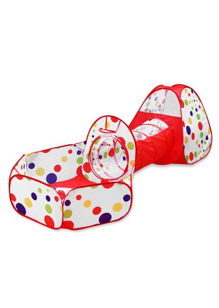 Baby and Kids Foldable Play Tent with Crawling Tunnel and Ball Pen