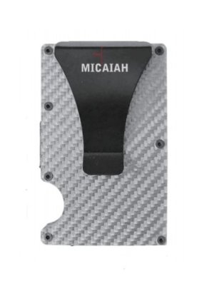MICAIAH Minimalist Carbon Fiber Wallet RFID - Silver