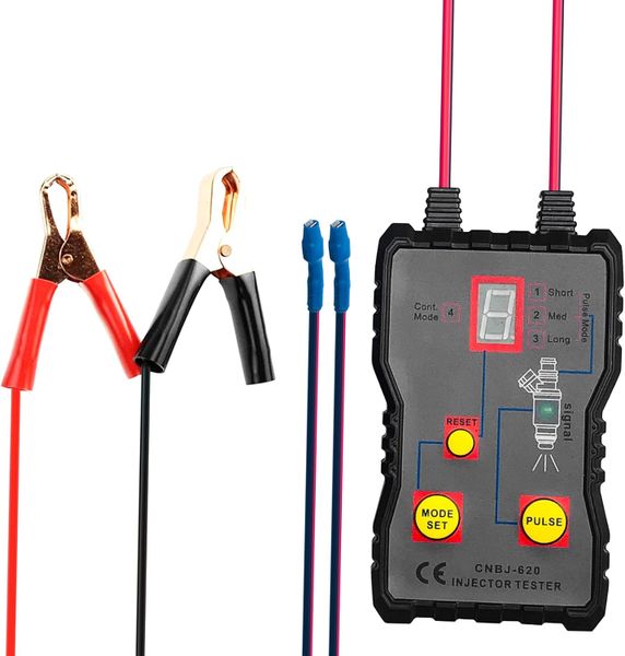 Fuel Injector Tester 4 Pluse Modes Fuel Injector Adapter Cleaning Tool Kit