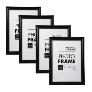 A4 Black Picture Frames for Photo &amp; Certificate - 21 x 29.7cm (Pack of 12)