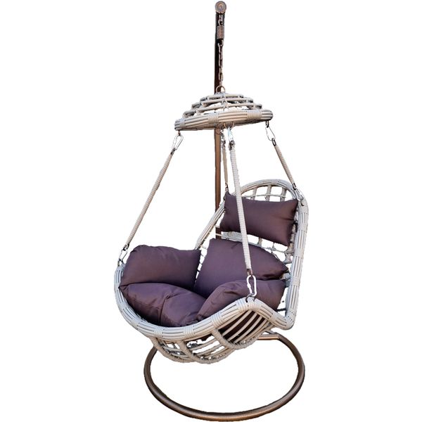 Brown Single Seater Swing Chair
