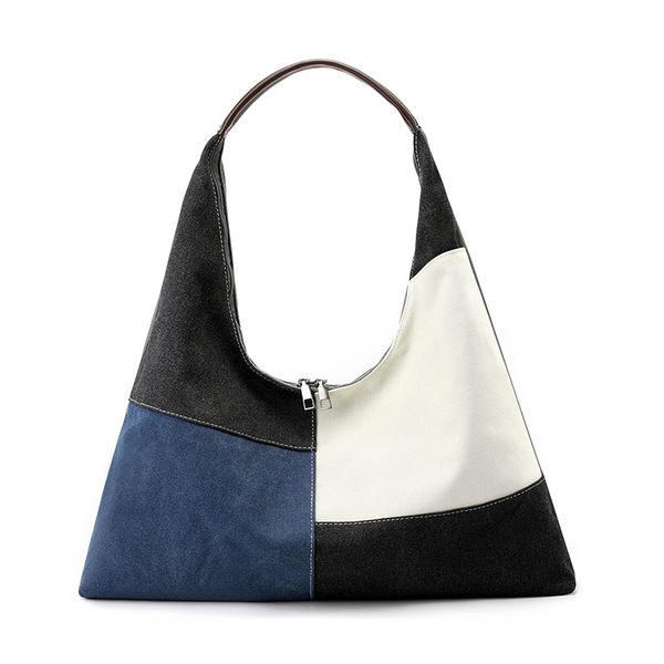 High-End Canvas Tote Bag - Blue