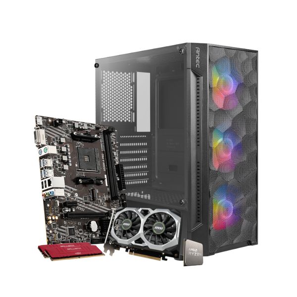 PCBuilder Ryzen 5 5600X HAILSTORM Windows 11 Gaming PC