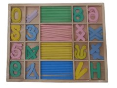 Montessori Intelligence Counting Wooden Stick and Numbers Box