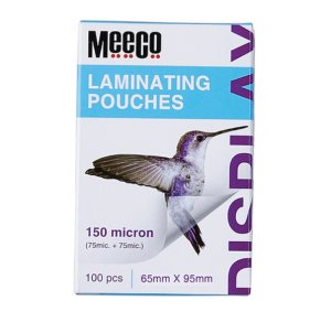 Meeco Laminating Pouch - 65 x 95 mm (150 Micron, 100 Pack)