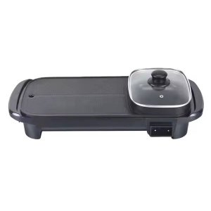 2-in-1 Electric Skillet &amp; Hot Pot Cooker for Home Use