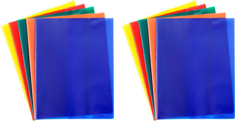 Book Cover - A4 140 m Bright Pre-Cut Plastic Adjustable 5X2