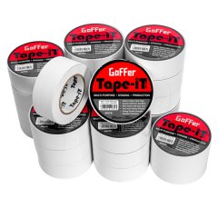 Tape-iT Carton with 24 Rolls of White Gaffer Tape 48mm x 25m | Ti4825WG24