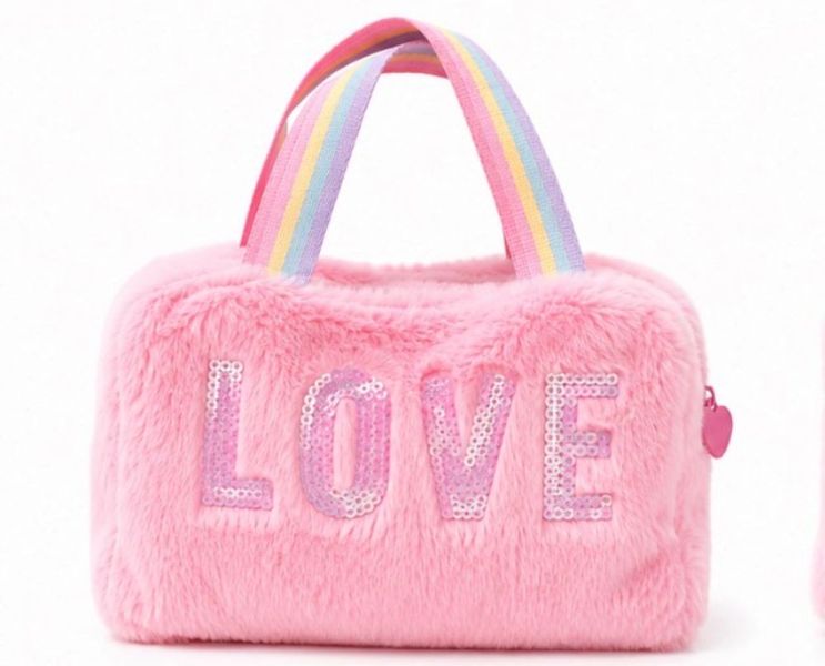 Kids Plush Pink Toiletry Bag