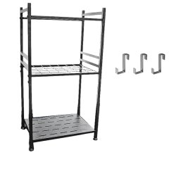 Arfast - Garden Tool Storage Organizer Metal Rack with 35 Slots and 4 Hooks