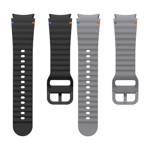 2Pcs Soft Silicone Band Compatible with Samsung Galaxy Watch 7/6/5/4 Band 40/44mm