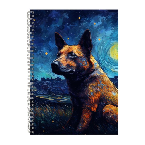 AUSTRALIAN CATTLE DOG Starry Night Notebook Gift Idea Notepad Pad 107