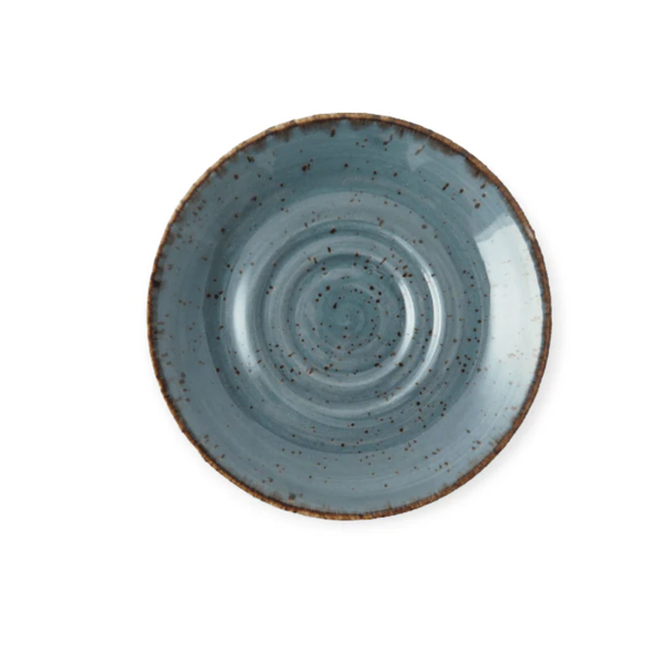 Ele Rustic Blue Double-Well Saucer 16cm - 12 Pack
