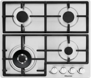 Hisense 60cm 4 Burner Gas Hob -Stainless Steel