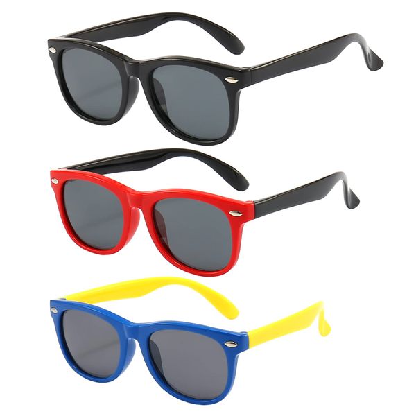3 Pack kids Polarized sunglasses for Boys Girls UV400 Flexible and Durable