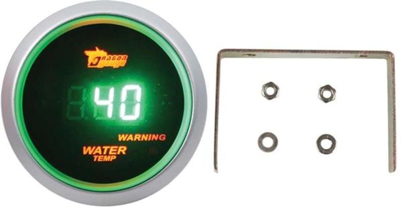 Dragon Gauge 52mm Digital Water Temperature Gauge - 7 Colours