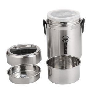 Empty Large Capacity 1600ml Lunch Box Stainless Steel Stainless Steel High