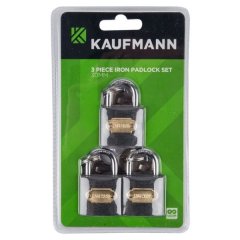 Kaufmann - Steel Lock Set 3 Piece 30mm