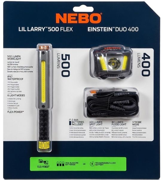 NEBO Lil Larry 500 Flex &amp; Einstein Duo 400 Combo Pack