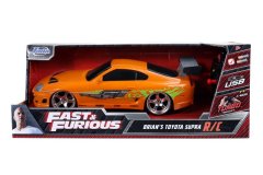 Fast &amp; Furious 1:16 R/C 1995 Toyota Supra Orange