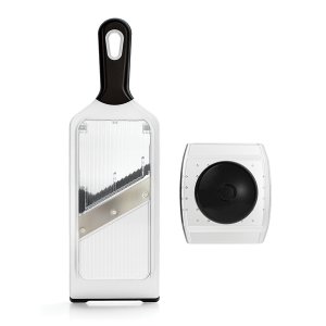 Mandoline Slicer - Silver, White