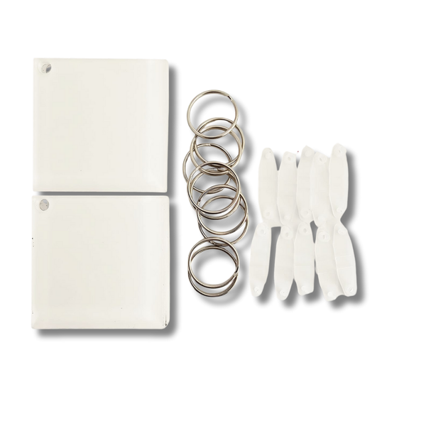 Sublimation 3mm Subli-Acrylic 6cm Square Keychains (Pack of 10)