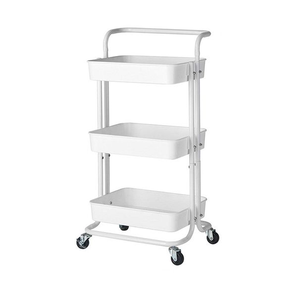 Moretech Multifunctional Trolley Kitchen Storage Rack - White