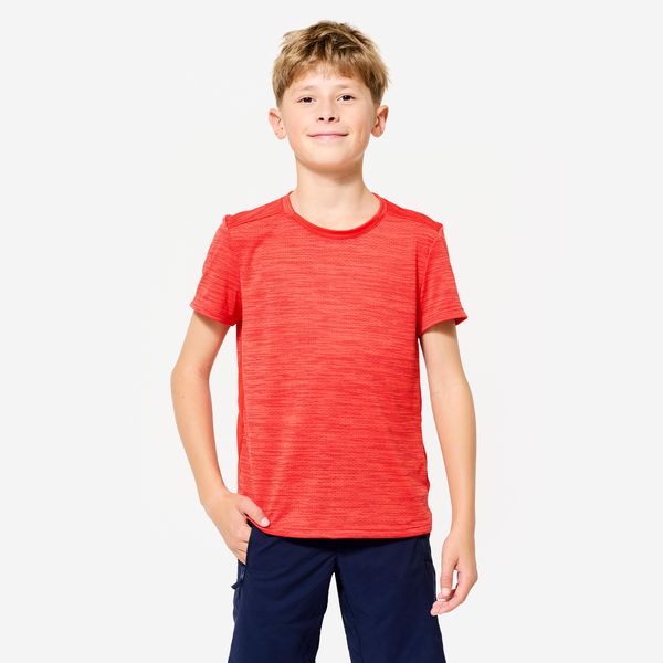 Domyos Kids Synthetic Breathable T-Shirt S500 - Red