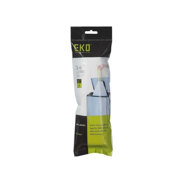 EKO Plastic Drawstring Bag Type A White 3-6L