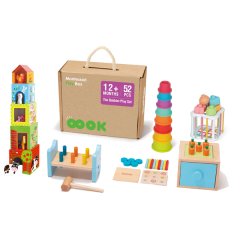 TookyToy - Montessori Activity Box "The Babbler" Playset - 12 Months+