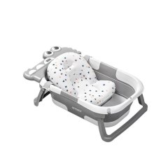 Skycrest Folding Portable Baby Bath Tub with Pillow Pad &amp; Thermometer