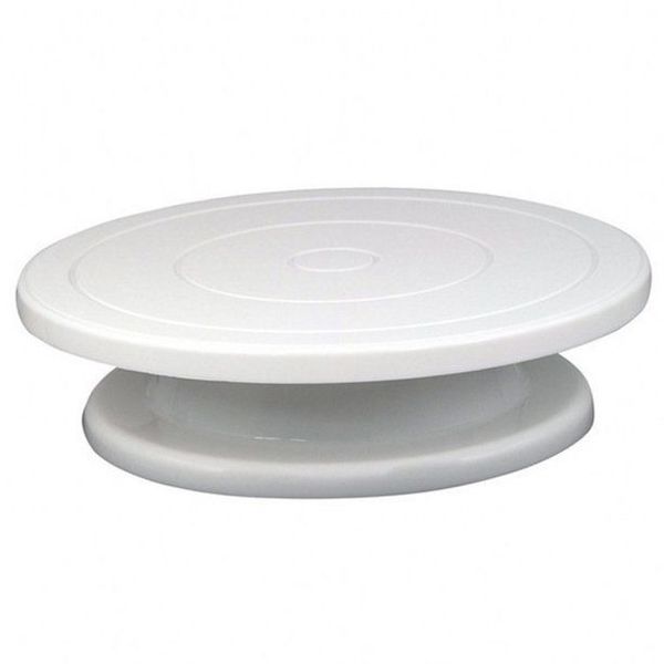 Plastic Cake Stand Round Cake Decorating Anti-Skid Revolving Cake