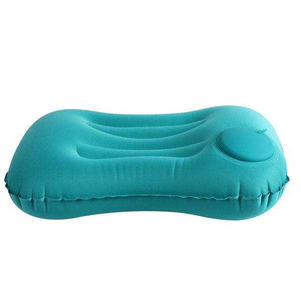 Self-Inflating Travel Neck Pillow. Press-Pump Milk Silk Support for Plane