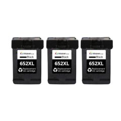 Inksaver Black Inks Compatible with HP F26V25AE | 652XL | 652 - Pack of 3