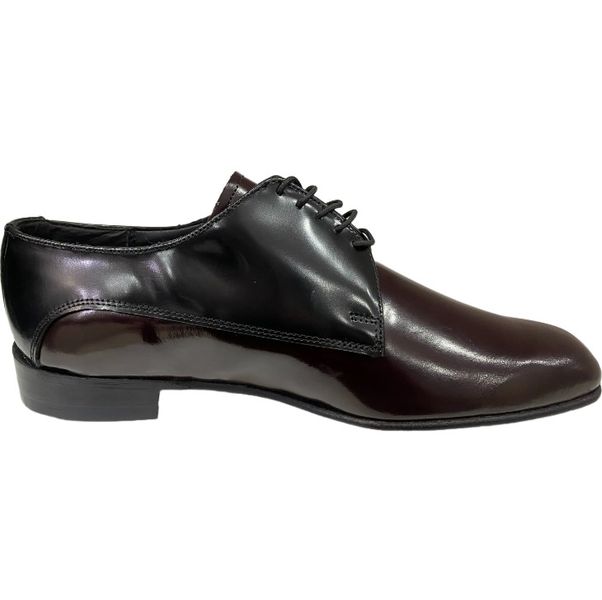 Barker - Mens Gemini Black/Burgundy Lace up Leather Formal Shoes